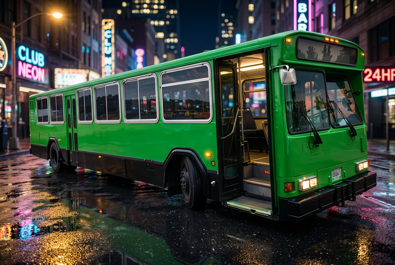 Sioux Falls party bus exterior — 5 Diamond Livery
